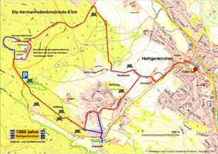 Hermannsdenkmal-Route_karte_kl